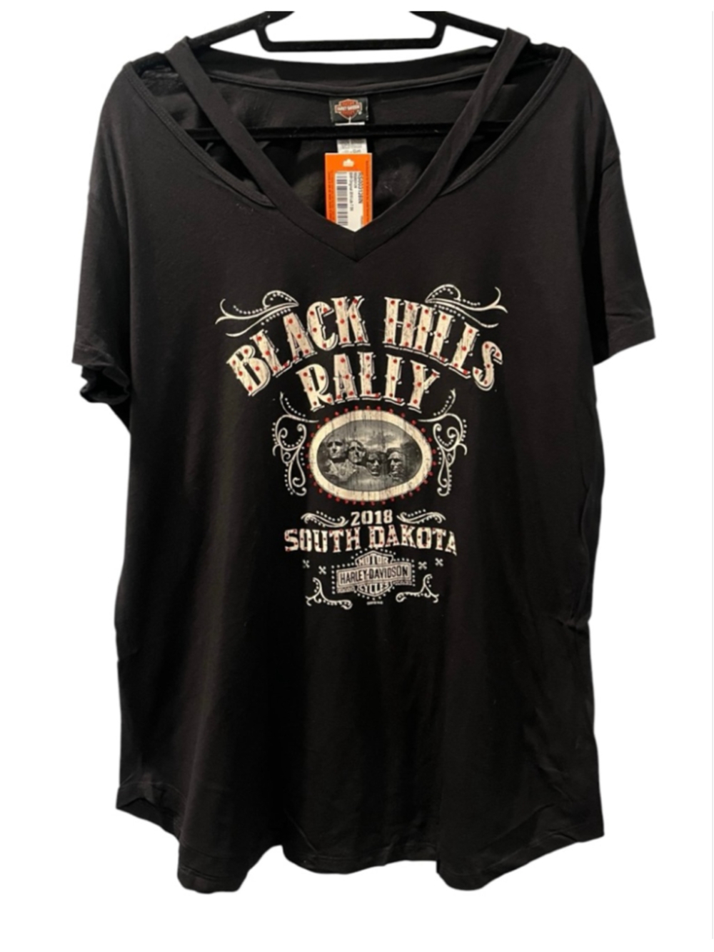 Harley Davidson NWT 2018 Black Hills Rally Mt Rushmore Rhinestone Shirt Size 3XL
